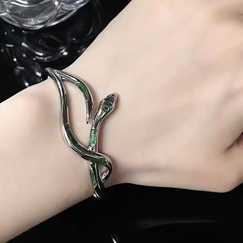 Brazalete de aleación ajustable de aceite de caída verde al por mayor